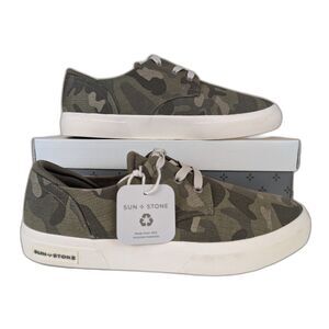 NIB Sun + Stone "Kiva" Camo Green Mens Shoes